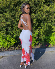 Melody Red Rose Dress - Rehabcouture