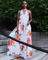 Bali Floral Jumpsuit || White - Rehabcouture