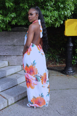 Bali Floral Jumpsuit || White - Rehabcouture