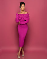 Myra Knit Dress Magenta