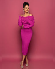 Myra Knit Dress Magenta