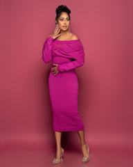 Myra Knit Dress Magenta