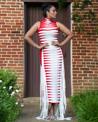 Lara Bandage Fringe Dress