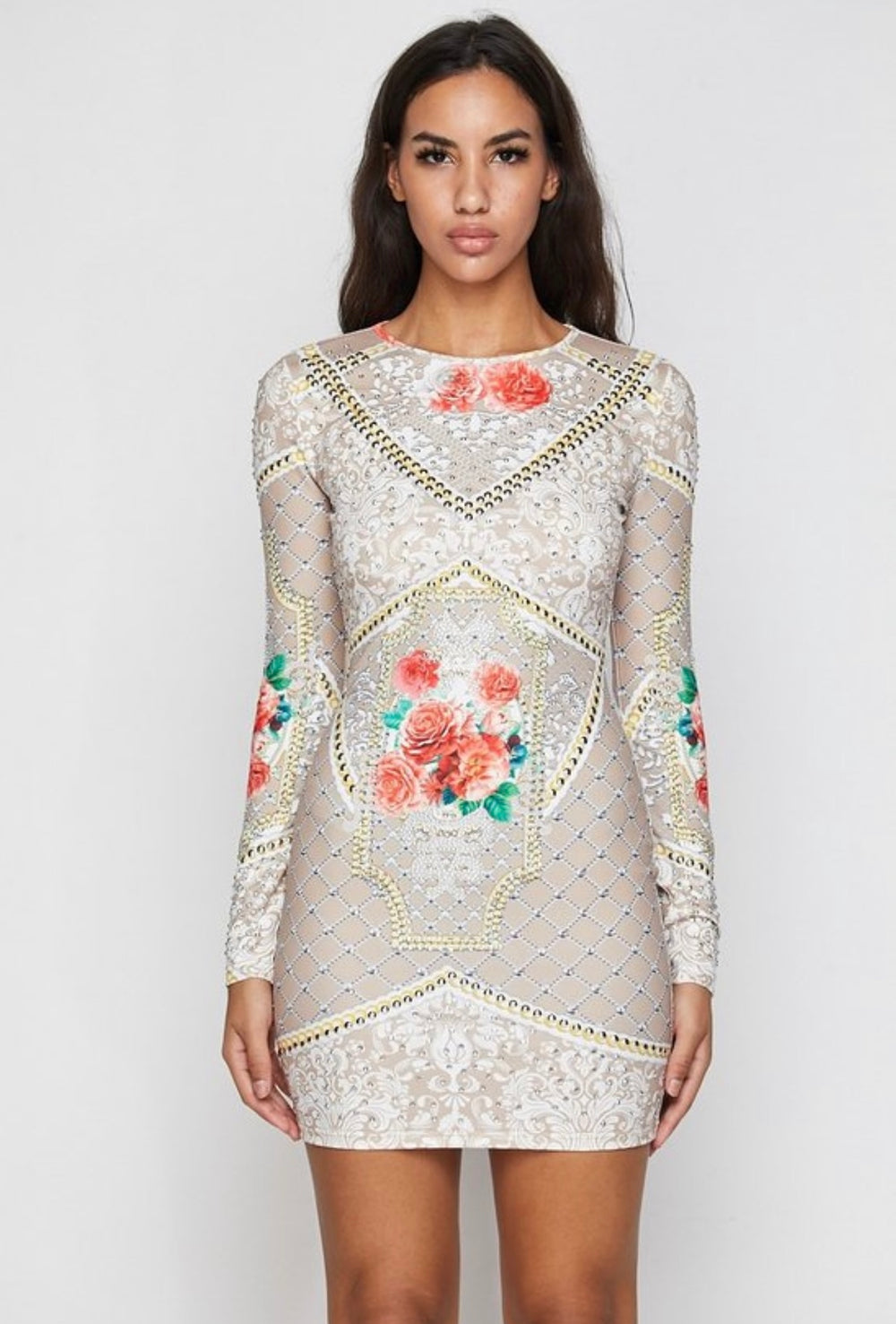 Amari Rhinestone Mini Dress - Rehabcouture