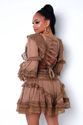 Blanco Dress || Brown - Rehabcouture