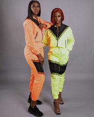 Heather Pant Set || Neon Orange - Rehabcouture