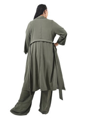 Plus Heather || 3Piece Pant Set - Rehabcouture