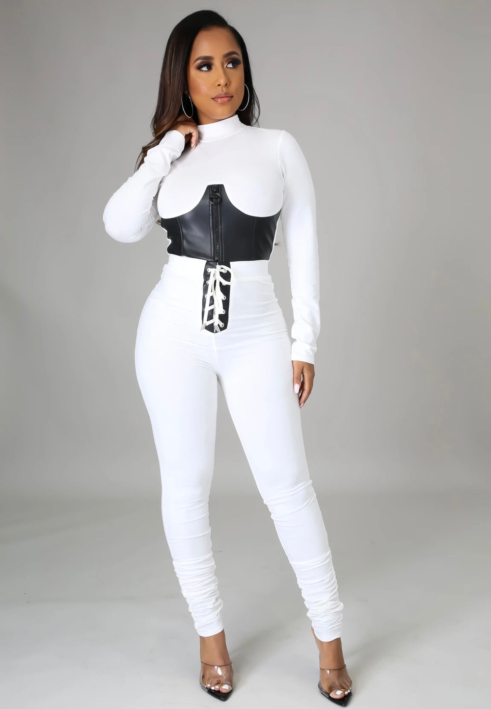 Laced Up Corset Jumpsuit - Rehabcouture