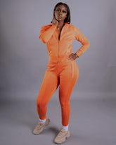 On The Go Pant Set || Orange - Rehabcouture