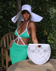 Ashleigh Knit Dress || Green - Rehabcouture