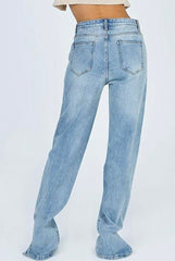 Split Up Denim Pants - Rehabcouture