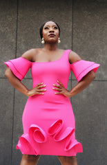 Claire Ruffle Dress - Rehabcouture