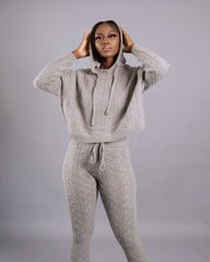 Ayisha Pant Set || Heather Grey - Rehabcouture