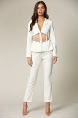Boss Babe Pant Suit || White - Rehabcouture