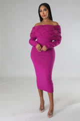 Myra Knit Dress Magenta