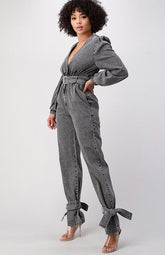 The Trendsetter Denim Jumpsuit - Rehabcouture