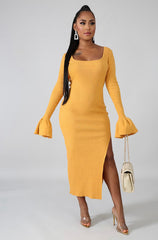Knit Me Up Split Dress - Rehabcouture