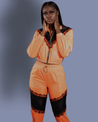 Heather Pant Set || Neon Orange - Rehabcouture