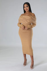 Myra Knit Dress Caramel