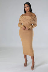 Myra Knit Dress Caramel