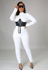 Laced Up Corset Jumpsuit - Rehabcouture