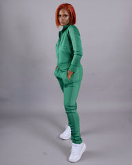 On The Go Pant Set || Hunter Green - Rehabcouture