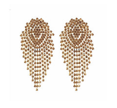 Tierra Tassel Crystal Earrings - Rehabcouture