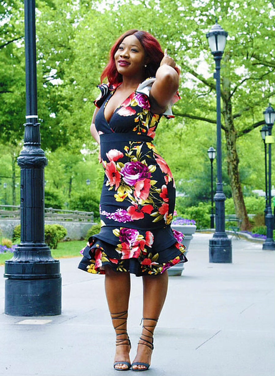 Ericka Floral Dress - Rehabcouture