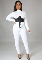 Laced Up Corset Jumpsuit - Rehabcouture