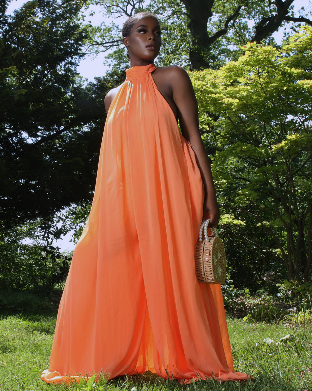 Heavenly Jumpsuit || Orange - Rehabcouture