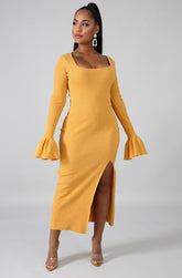 Knit Me Up Split Dress - Rehabcouture