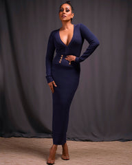 Lusine Knit Dress Blue