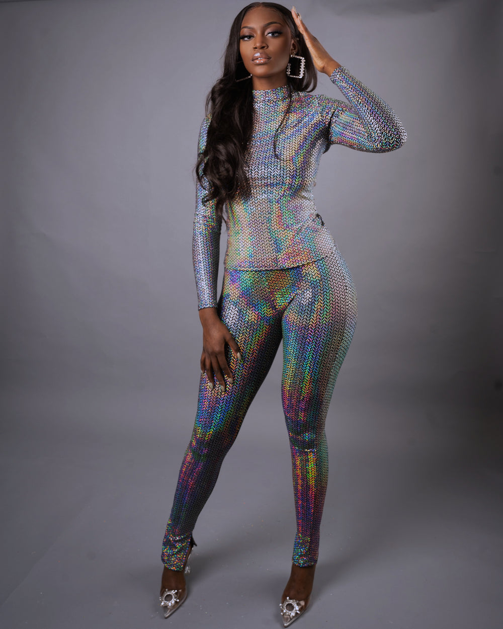 Icy Babe Pant Set || Silver - Rehabcouture