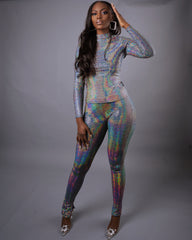 Icy Babe Pant Set || Silver - Rehabcouture