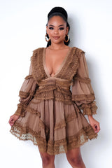 Blanco Dress || Brown - Rehabcouture