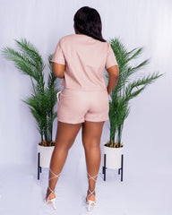 Cassandra || Vegan Leather Set || Blush - Rehabcouture
