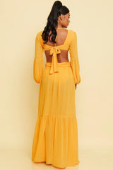 Miami Vibes Maxi Dress || Mustard - Rehabcouture