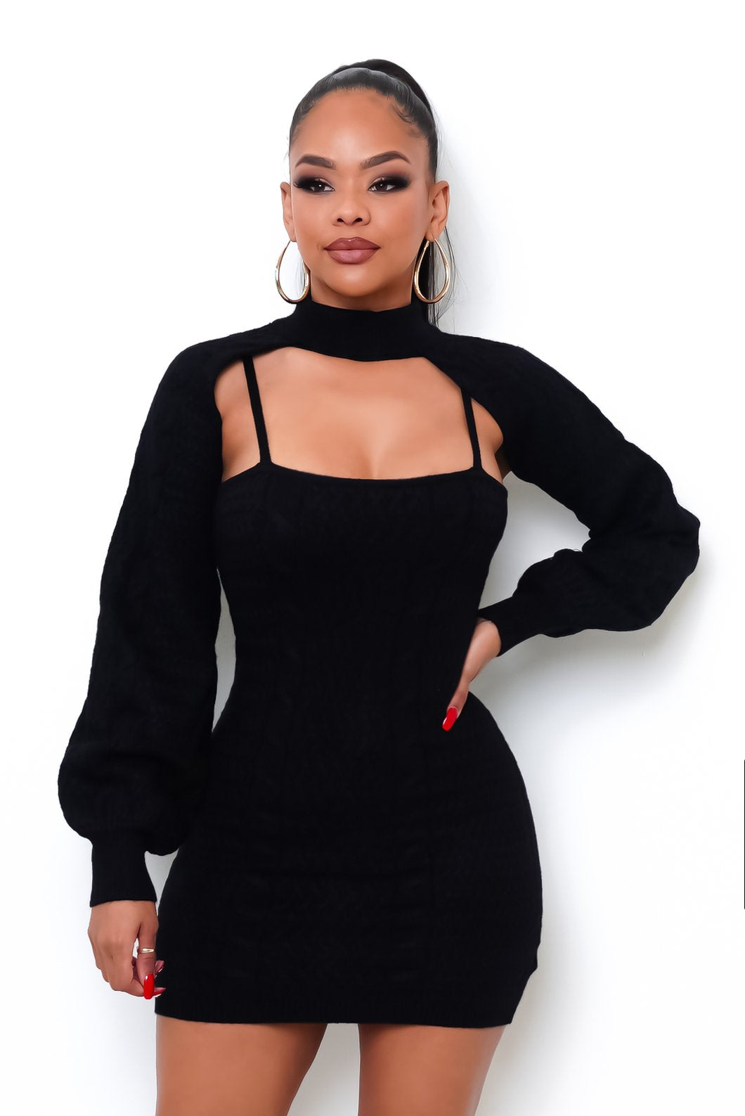 Two Piece Black Short Dress Black Two Piece Black Short Dress Black