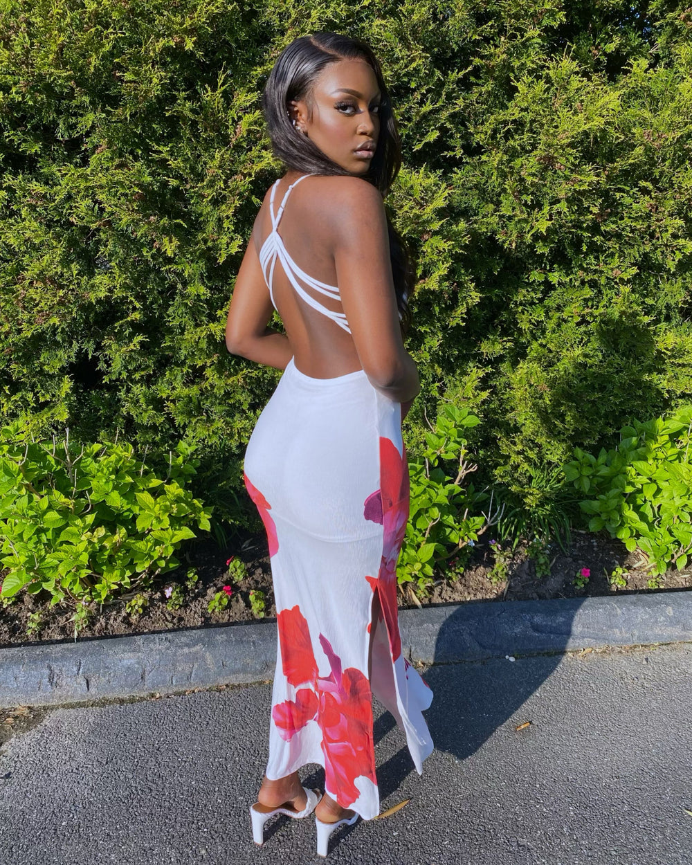 Melody Red Rose Dress - Rehabcouture