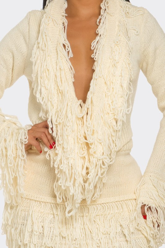 Eden Fringe Set Ivory