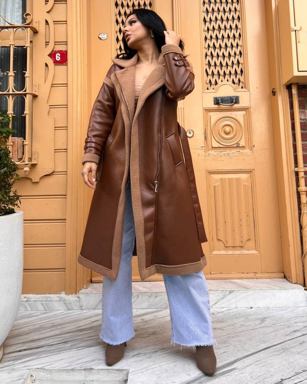 Cozy Vibes Faux Leather Jacket