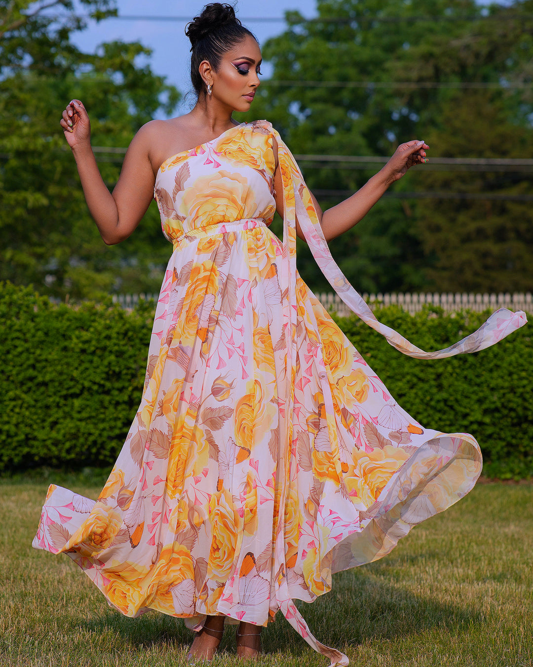 Hailey Floral Dress Yellow