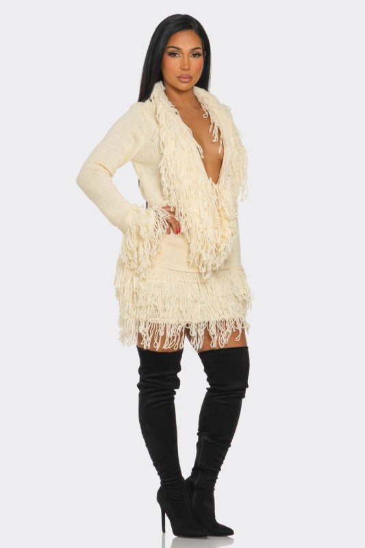 Eden Fringe Set Ivory