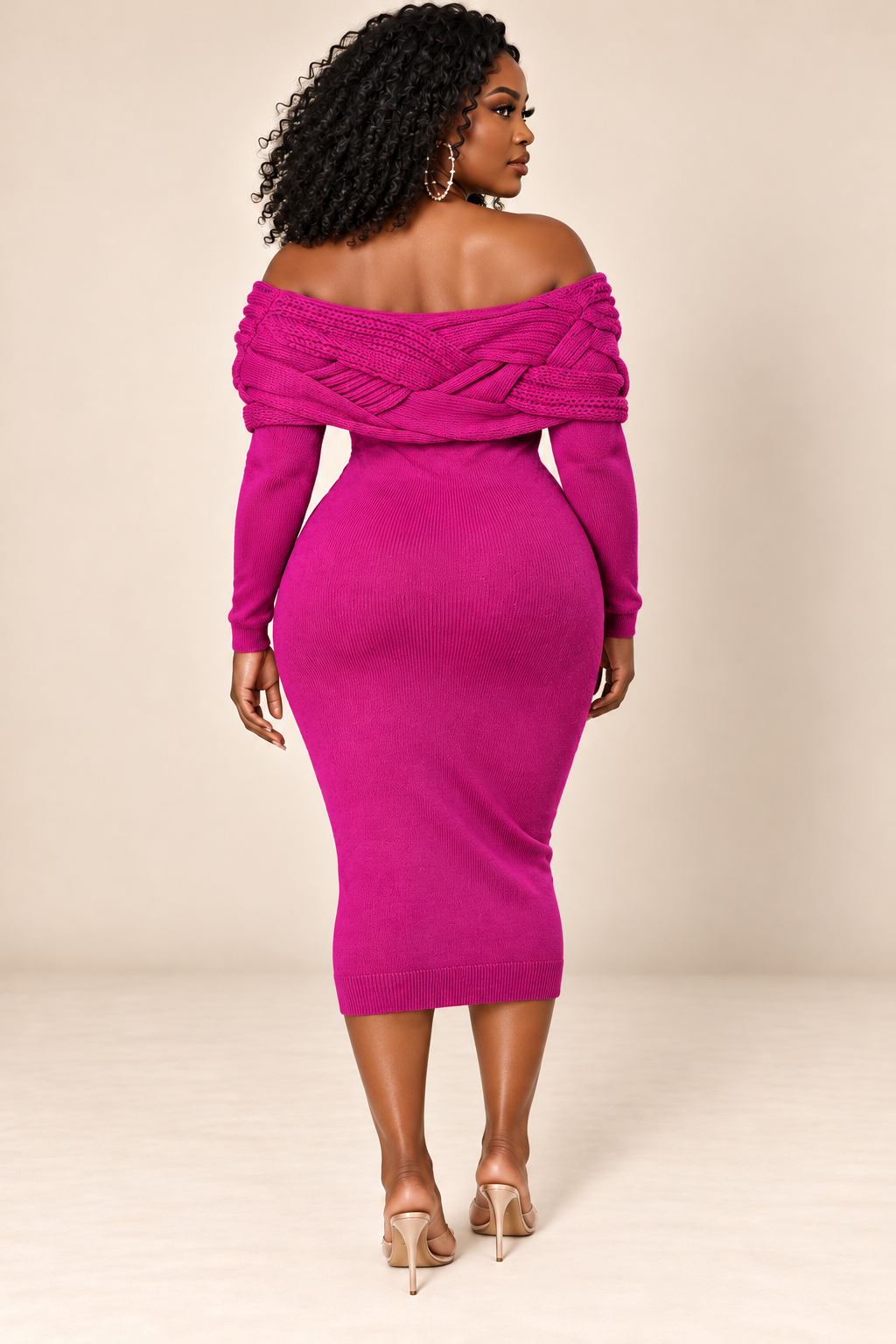 Myra Knit Dress Magenta
