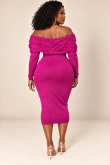 Myra Knit Dress Magenta