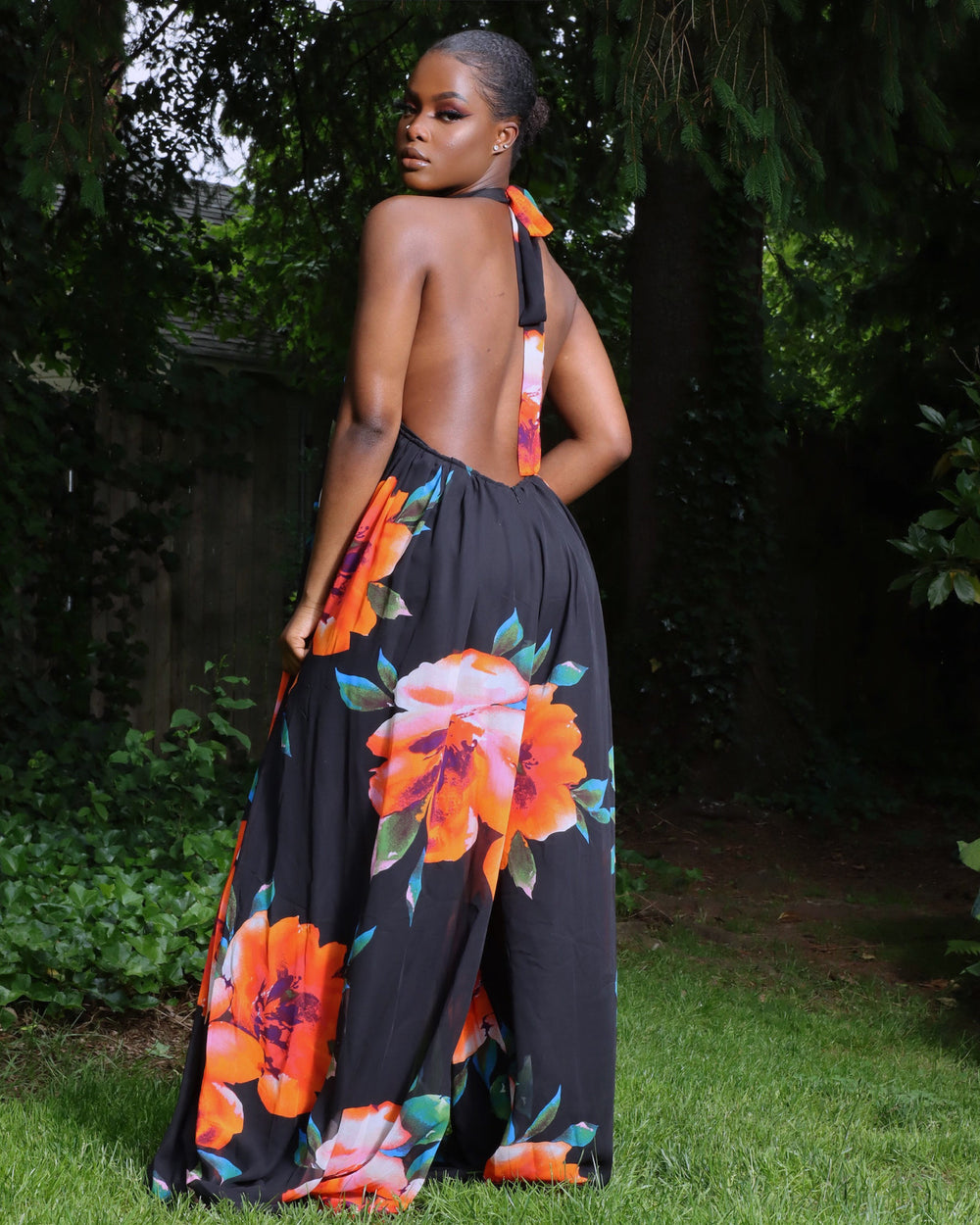 Bali Floral Jumpsuit || Black - Rehabcouture