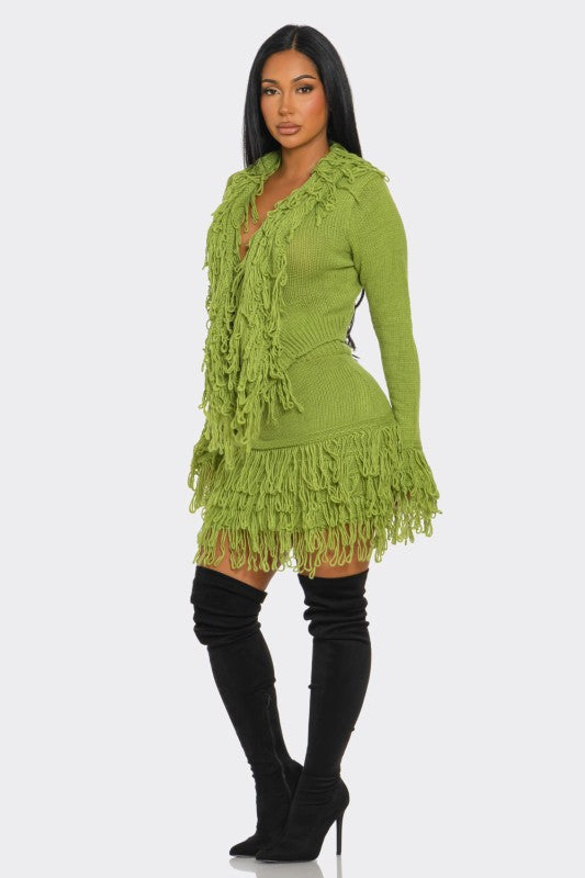 Eden Fringe Set Green
