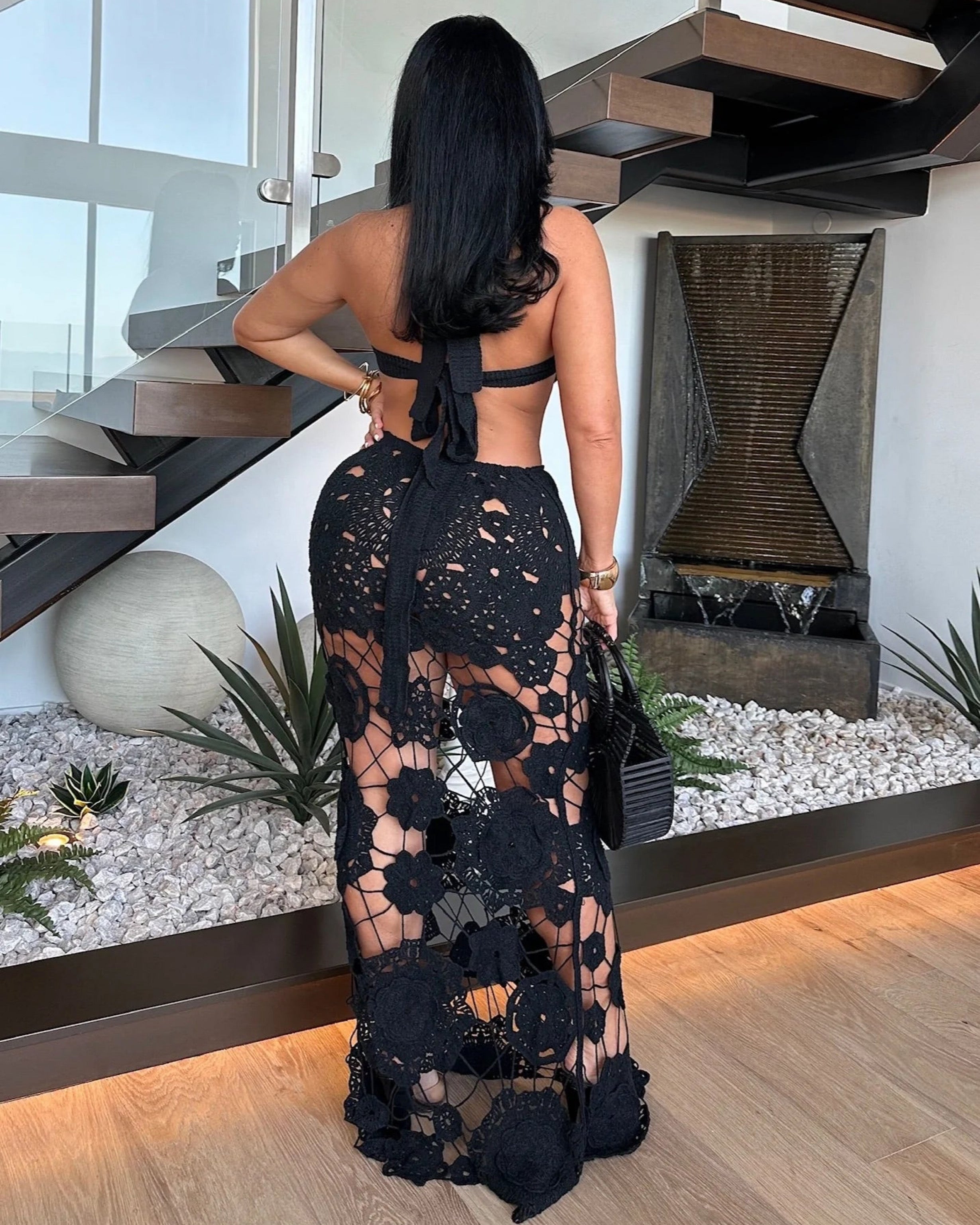 Tulum Crochet Dress Blk Rehabcouture Tulum Crochet Dress Blk Rehabcouture