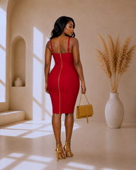 Reign Bandage Dress || Red