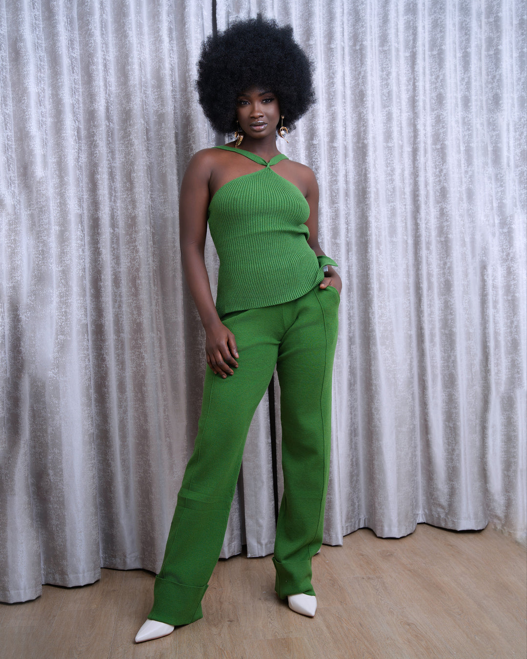 Becca Knit Pant Set || Green